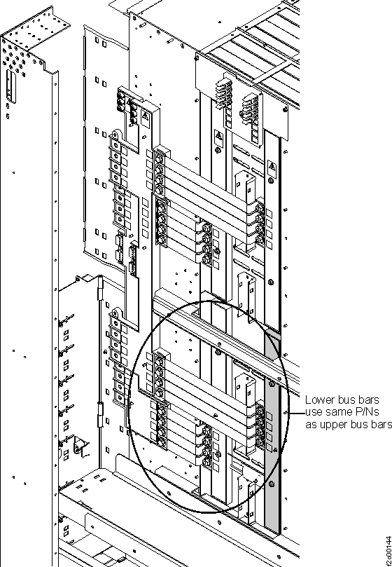 Bus bar, 5 1/2V pri to 5 1/2V sec, A and B