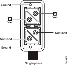 Single phase, mainline power connector