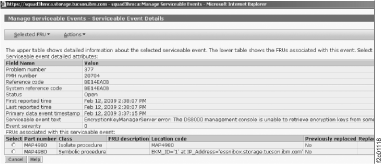 Window: Manage serviceable events