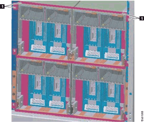 I/O enclosure hold down bracket, removal