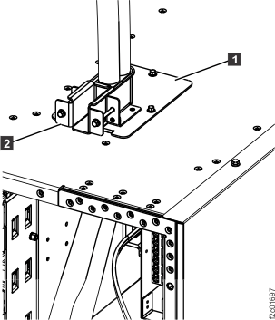Top exit line cord clamp