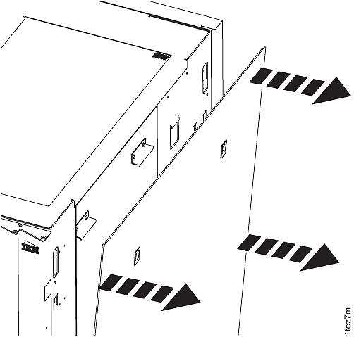 Removing the end cover, view 1