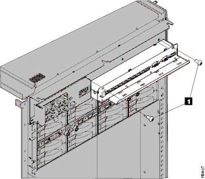 Secure the rack identity card in place by reattaching the screws to the rack identity card.