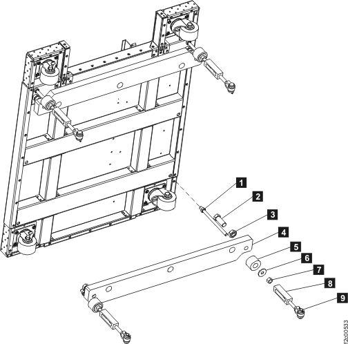 Floor tie-down parts of the seismic kit (raised floor)