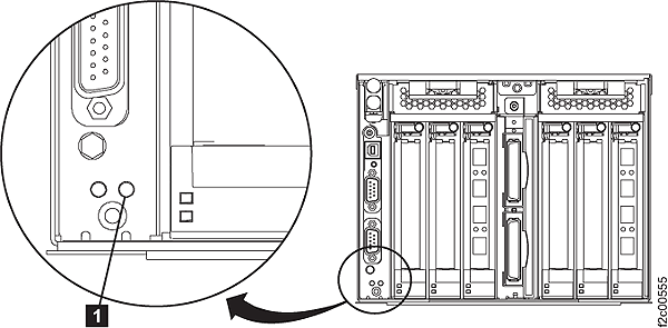 Identify LED for I/O enclosure (rear)