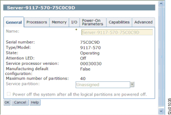 Window: Managed System Properties - General details