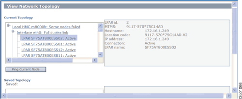Network Topology window (Current Topology area)