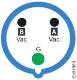 Single-phase, 200 - 240 V, 60A, IEC60309 cable connector pins