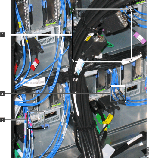 Rack-2 SPCN cables in Rack-1