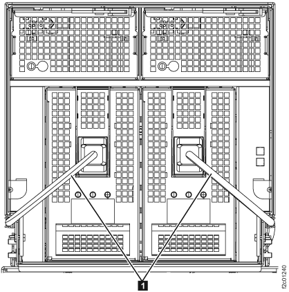 I/O enclosure power supply plugs
