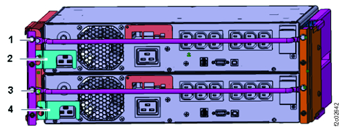 UPS power cable tie bars (rear)