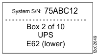 Ship group box label (example)
