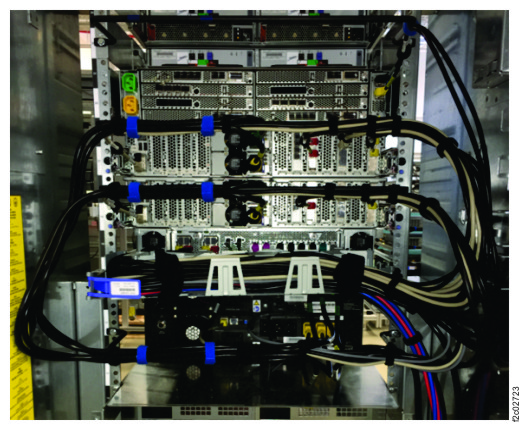 Cable bundle 4 fully installed in the rack