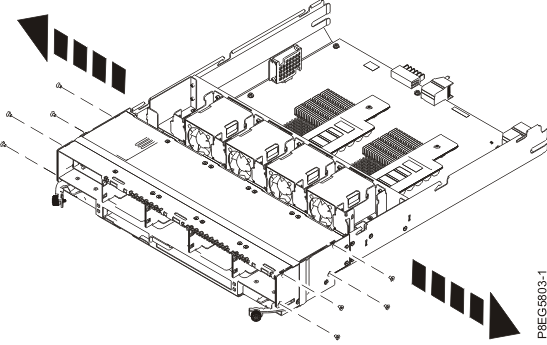 Removing screws from the RAID assembly